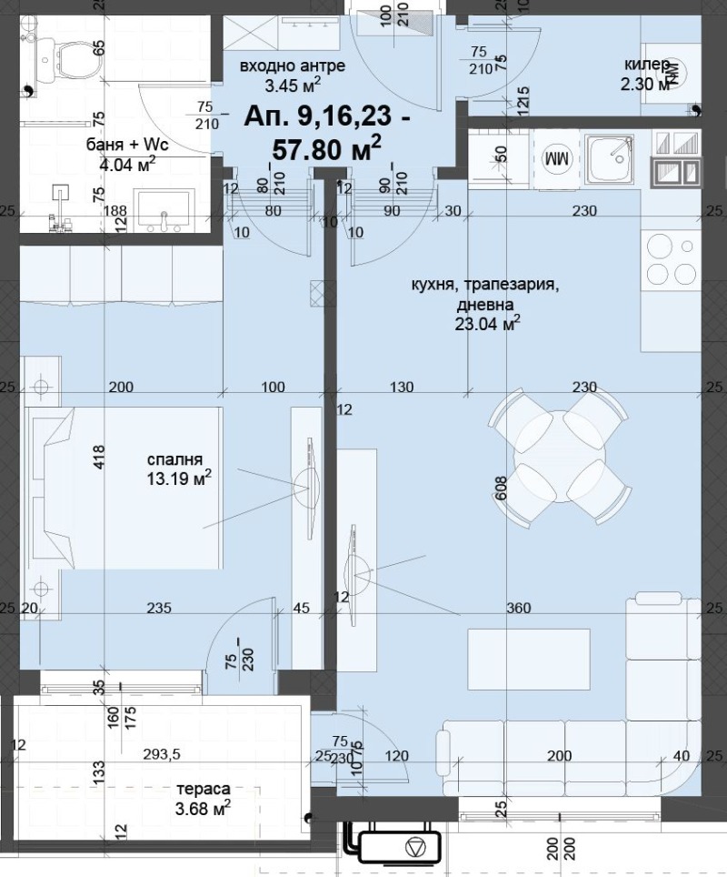Продава 2-СТАЕН, гр. Пловдив, Кършияка, снимка 3 - Апартаменти - 53359744