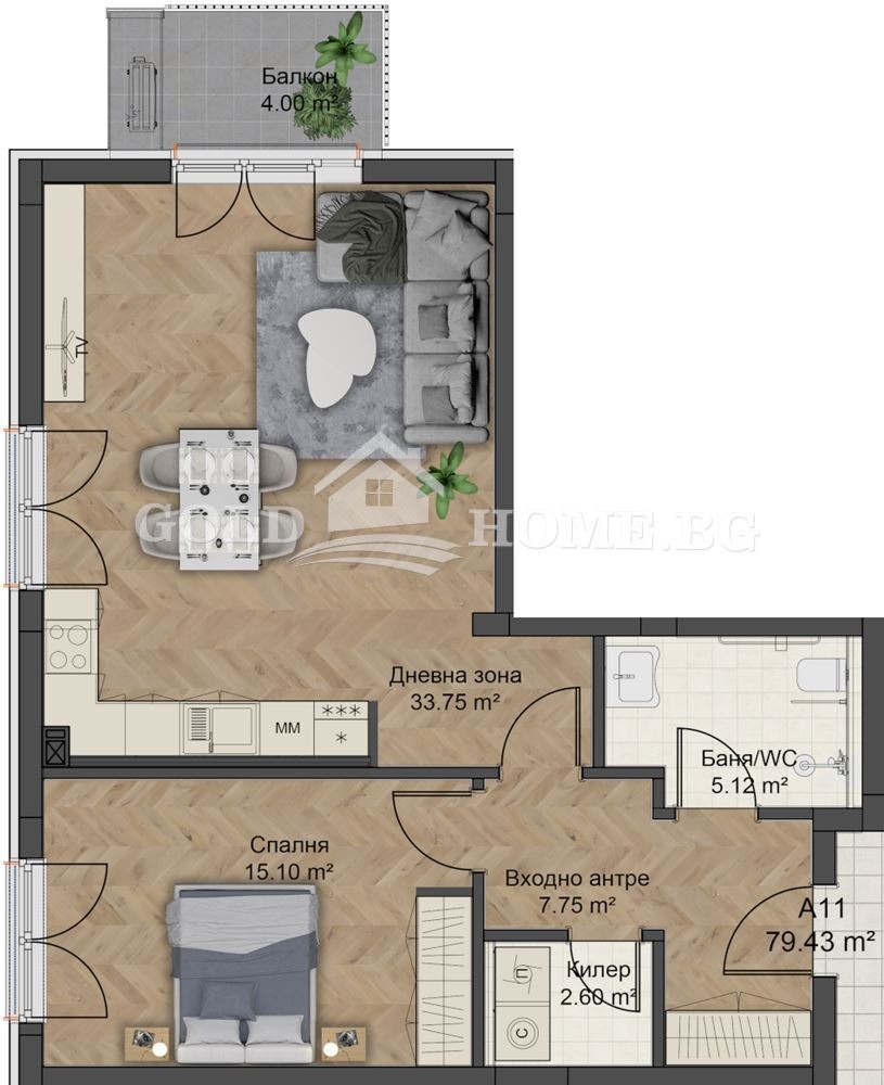 Продава 2-СТАЕН, гр. Пловдив, Остромила, снимка 5 - Апартаменти - 53661545