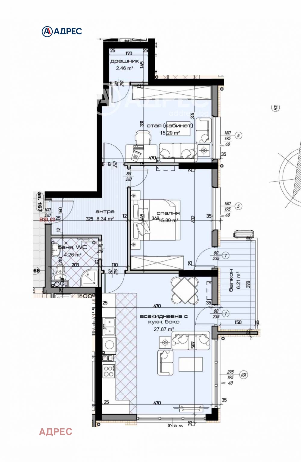 Продава 3-СТАЕН, гр. Варна, Младост 1, снимка 2 - Апартаменти - 56195924
