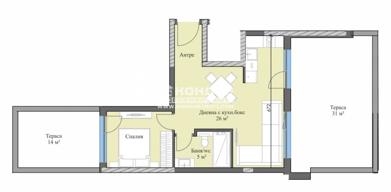 For Sale  1 bedroom Plovdiv , Karshiyaka , 112 sq.m | 49510475 - image [2]