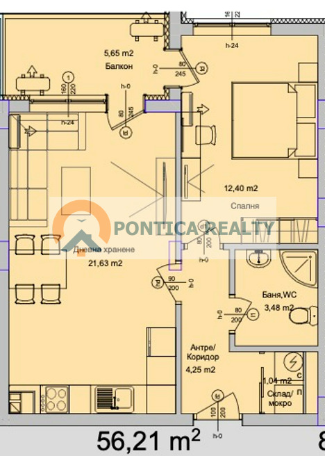 Продава 2-СТАЕН, гр. Бургас, Изгрев, снимка 1 - Aпартаменти - 49444997