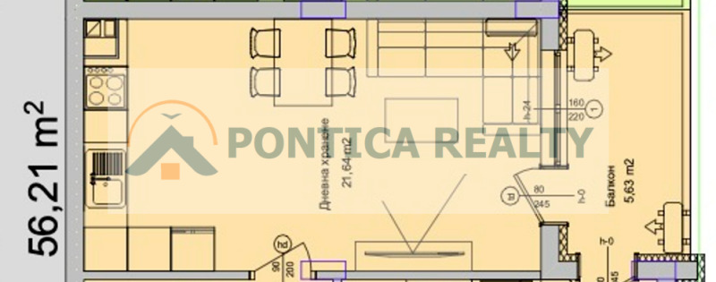 Продава 2-СТАЕН, гр. Бургас, Изгрев, снимка 3 - Aпартаменти - 49444997