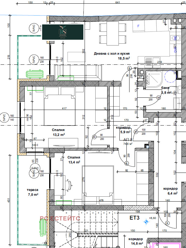 Продава 3-СТАЕН, гр. София, Банишора, снимка 2 - Aпартаменти - 48992935