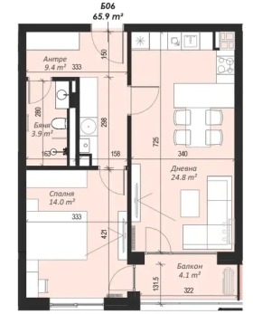 1 slaapkamer Chladilnika, Sofia