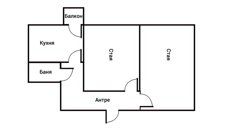 En venta  2 dormitorios Sofia , Tsentar , 60 metros cuadrados | 92748117