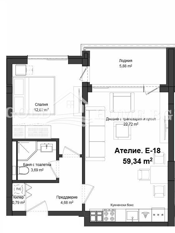 Te koop  1 slaapkamer Plovdiv , Gagarin , 56 m² | 48179391 - afbeelding [6]