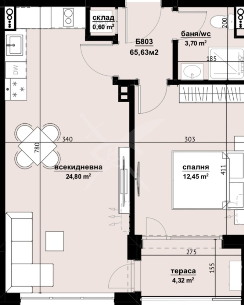 Продава 2-СТАЕН, гр. Бургас, Изгрев, снимка 2 - Aпартаменти - 48320466