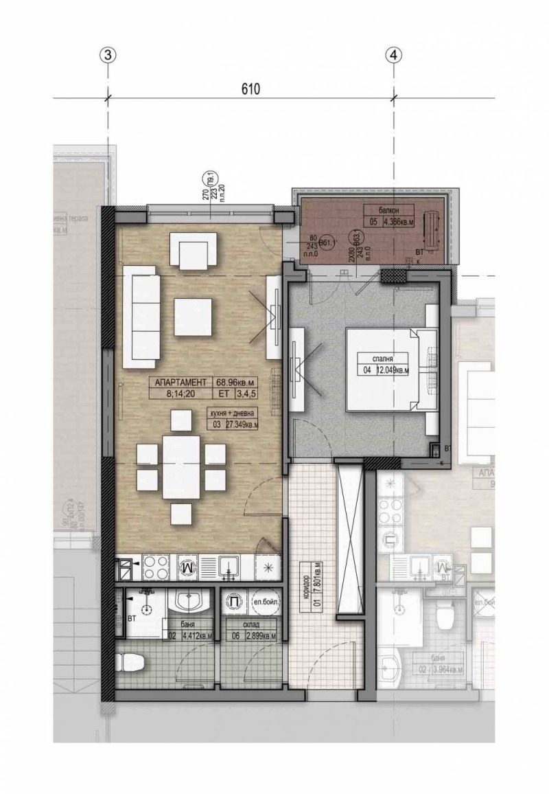 Продава  2-стаен град София , Дружба 2 , 84 кв.м | 53842664 - изображение [3]