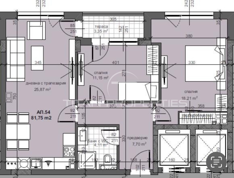 Na sprzedaż  2 sypialnie Plowdiw , Trakija , 94 mkw | 12891763 - obraz [2]