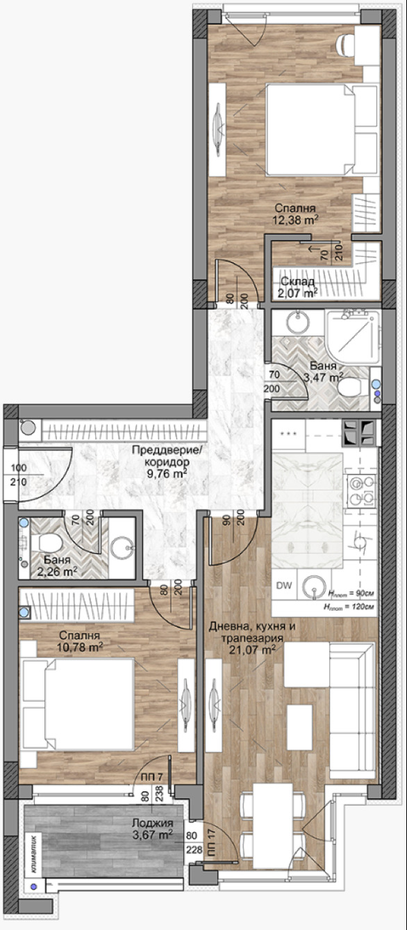 Продава  3-стаен град София , Младост 4 , 92 кв.м | 63744131 - изображение [3]