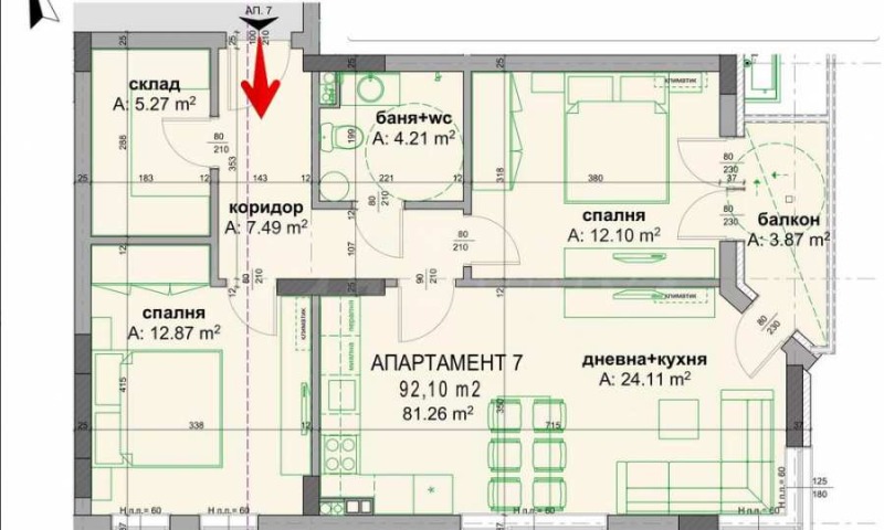 Продава 3-СТАЕН, гр. Бургас, област Бургас, снимка 2 - Aпартаменти - 48876443