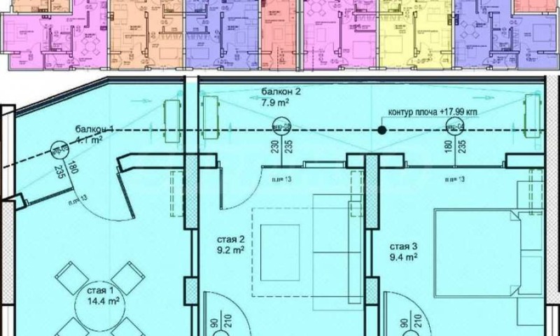 Продава 3-СТАЕН, гр. Бургас, Славейков, снимка 2 - Aпартаменти - 47424897