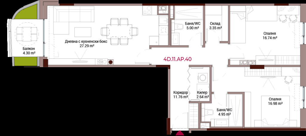 Продава 3-СТАЕН, гр. София, Лозенец