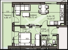 1 dormitorio Izgrev, Burgas 2