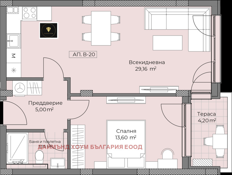 À venda  1 quarto Plovdiv , Ostromila , 73 m² | 59407523 - imagem [2]