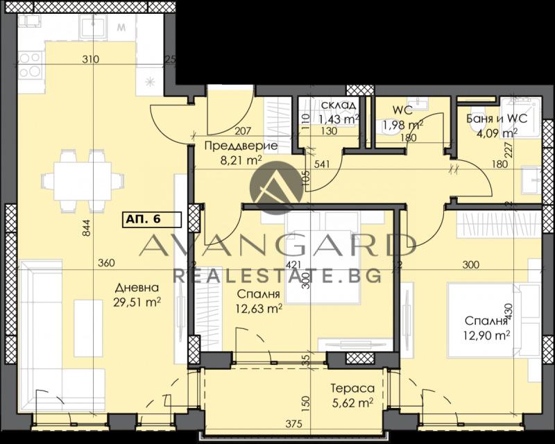 Te koop  2 slaapkamers Plovdiv , Trakija , 107 m² | 57704557 - afbeelding [3]