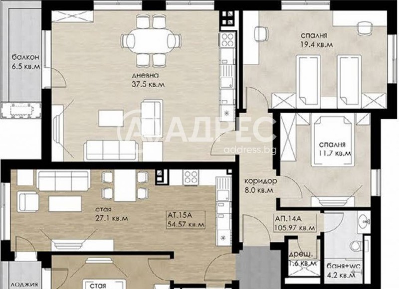 Продава 3-СТАЕН, гр. София, Дружба 2, снимка 3 - Апартаменти - 52693571