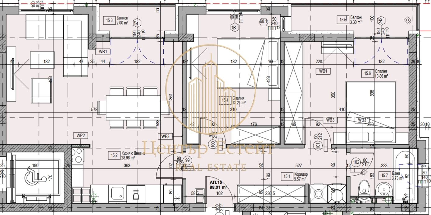 Продава 3-СТАЕН, гр. Плевен, Широк център, снимка 5 - Апартаменти - 52954909