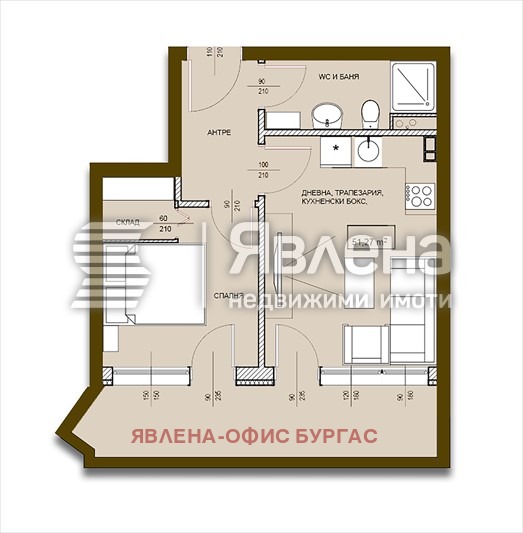 Til salgs  1 soverom region Burgas , Pomorie , 58 kvm | 84987618 - bilde [7]
