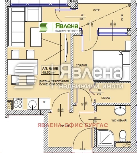 De vânzare  1 dormitor regiunea Burgas , Pomorie , 81 mp | 84987618