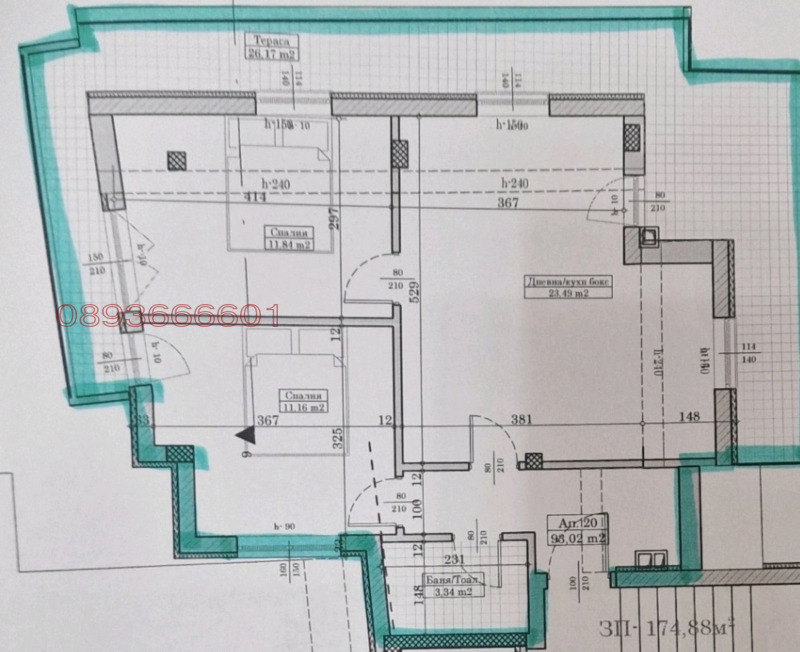 На продаж  2 спальні Варна , Гранд Мол , 110 кв.м | 76998623 - зображення [10]