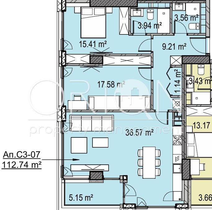 Продава 3-СТАЕН, гр. София, Дружба 1, снимка 3 - Апартаменти - 55012520