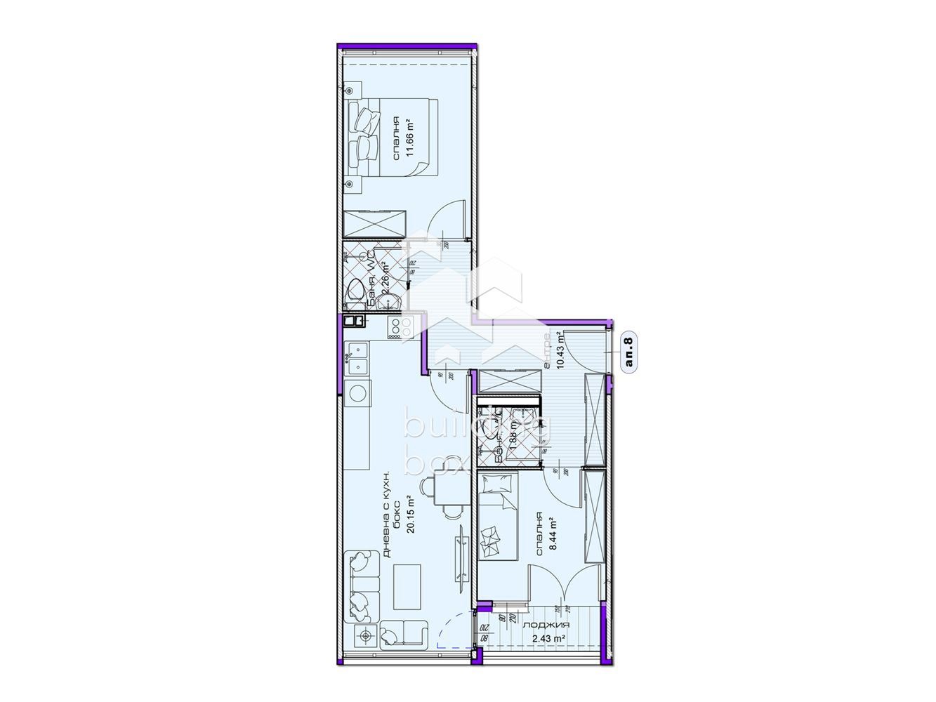 Продава 3-СТАЕН, гр. Шумен, Добруджански, снимка 2 - Апартаменти - 54023925