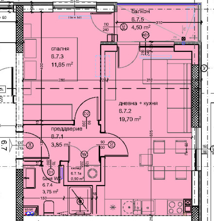 À venda  1 quarto Varna , Kaisieva gradina , 62 m² | 31401815 - imagem [7]