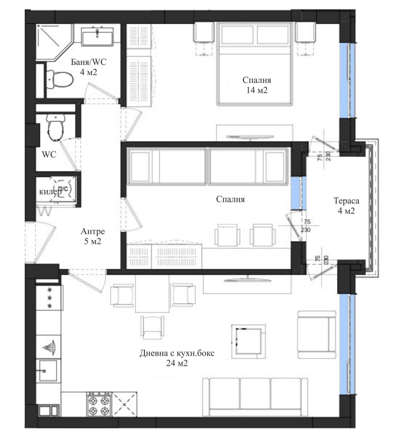 Продава 3-СТАЕН, гр. Пловдив, Кършияка, снимка 2 - Aпартаменти - 48439331