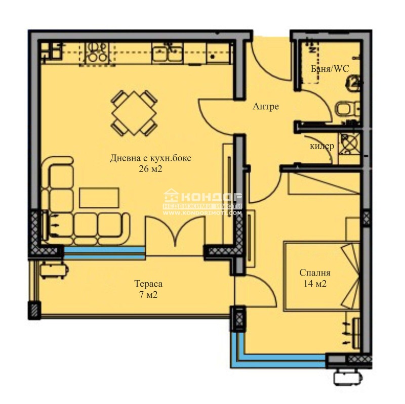 Продава  2-стаен град Пловдив , Остромила , 76 кв.м | 93078767 - изображение [2]