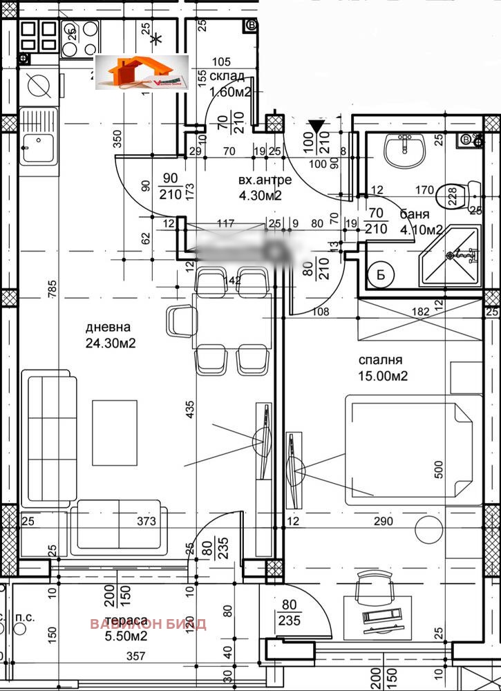 Продаја  1 спаваћа соба Пловдив , Христо Смирненски , 72 м2 | 14238034
