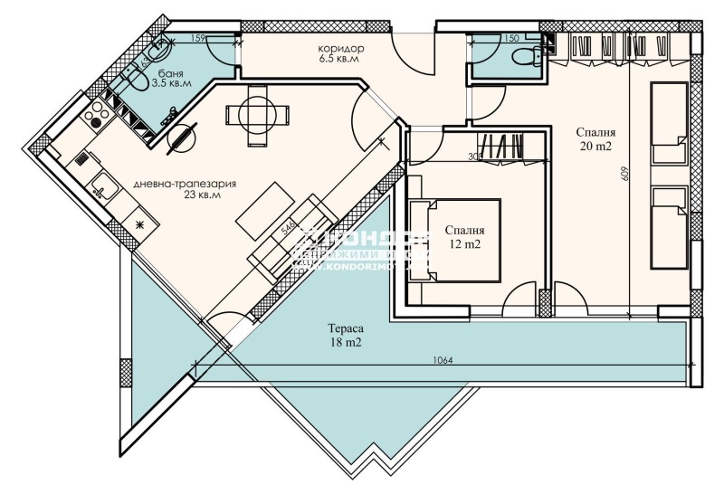 For Sale  2 bedroom Plovdiv , Tsentar , 109 sq.m | 63106989 - image [2]