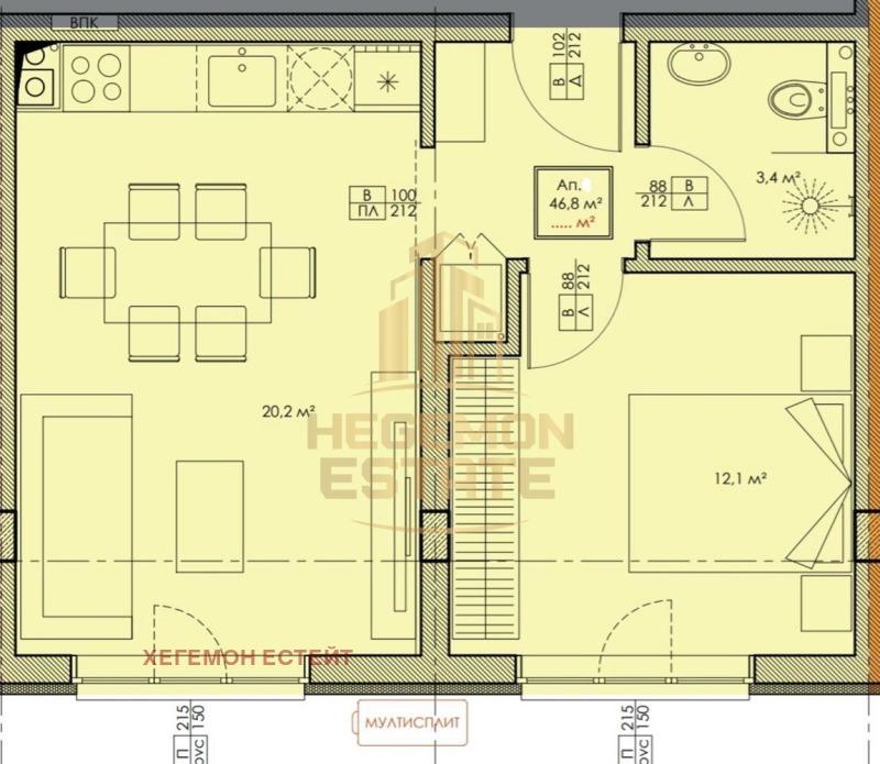 Продава  2-стаен, град Варна, Владислав Варненчик 1 • 75 000 € • ID 57709720 — holmes.bg - [1] 