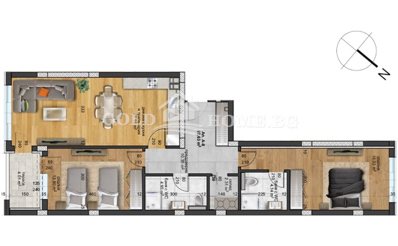 Продава 3-СТАЕН, гр. Пловдив, Христо Смирненски, снимка 2 - Апартаменти - 52710135