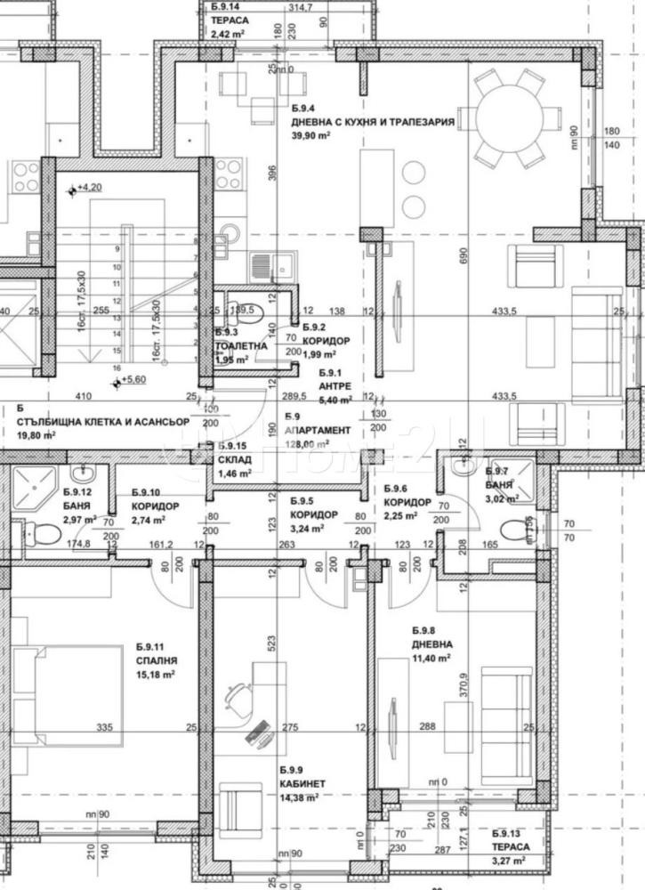 Продава 4-СТАЕН, гр. София, Кръстова вада, снимка 14 - Апартаменти - 56288403