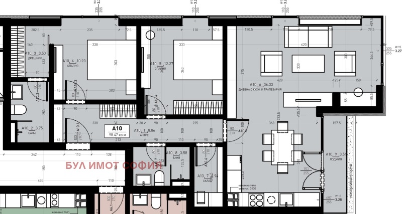 Myytävänä  1 makuuhuone Sofia , Družba 2 , 119 neliömetriä | 59308522 - kuva [4]