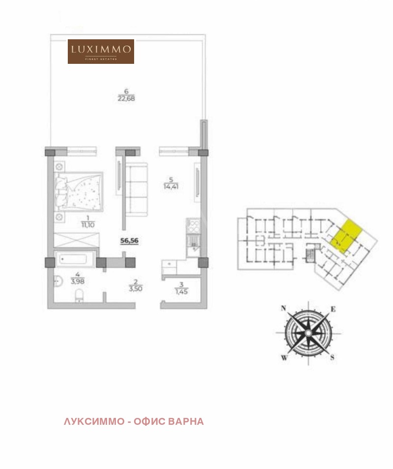 Te koop  1 slaapkamer Varna , m-t Alen mak , 56 m² | 81436422 - afbeelding [5]