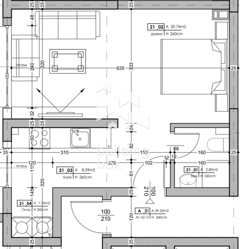 Na sprzedaż  Studio Plowdiw , Karszijaka , 51 mkw | 59385374 - obraz [2]
