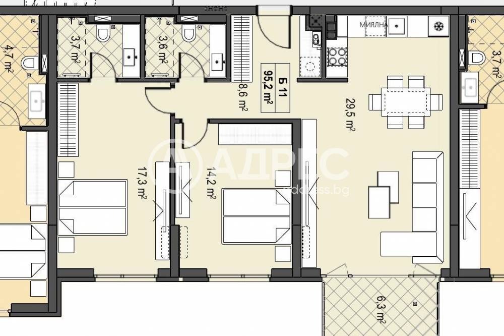 Продава 3-СТАЕН, гр. София, Бояна, снимка 4 - Апартаменти - 54137111