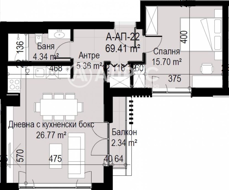 Til salg  1 soveværelse Sofia , Levski V , 83 kvm | 50551766 - billede [4]