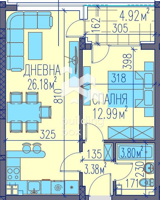 Προς πώληση  1 υπνοδωμάτιο Πλοβδηβ , Τρακηια , 73 τ.μ | 86094349 - εικόνα [4]