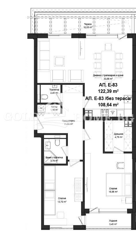 For Sale  2 bedroom Plovdiv , Gagarin , 87 sq.m | 56686064 - image [10]