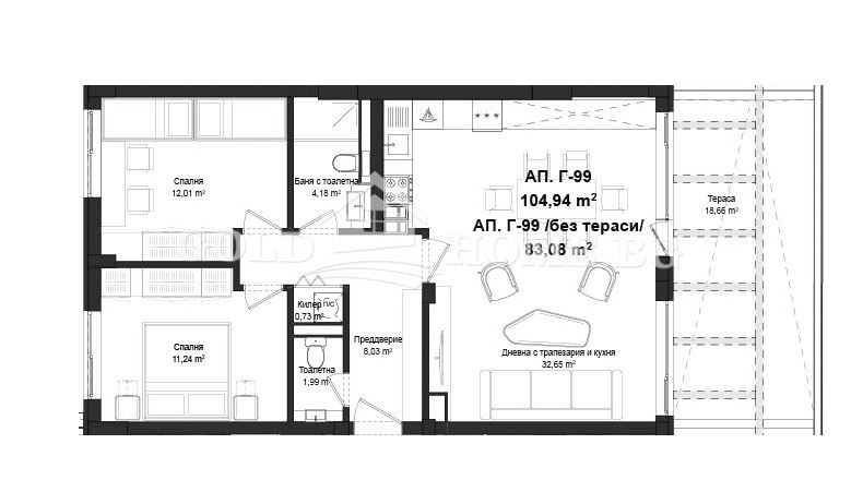 For Sale  2 bedroom Plovdiv , Gagarin , 87 sq.m | 56686064 - image [6]
