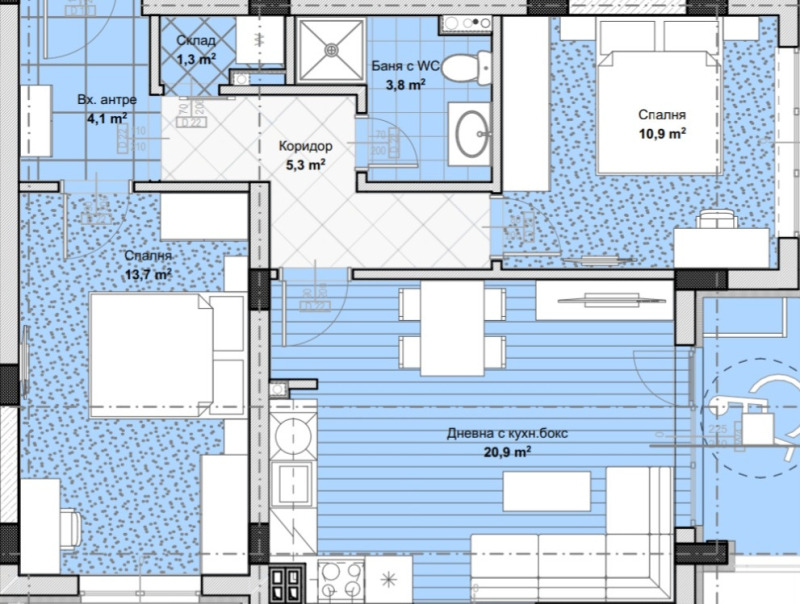 Продава 3-СТАЕН, гр. Пловдив, Остромила, снимка 1 - Aпартаменти - 49094786