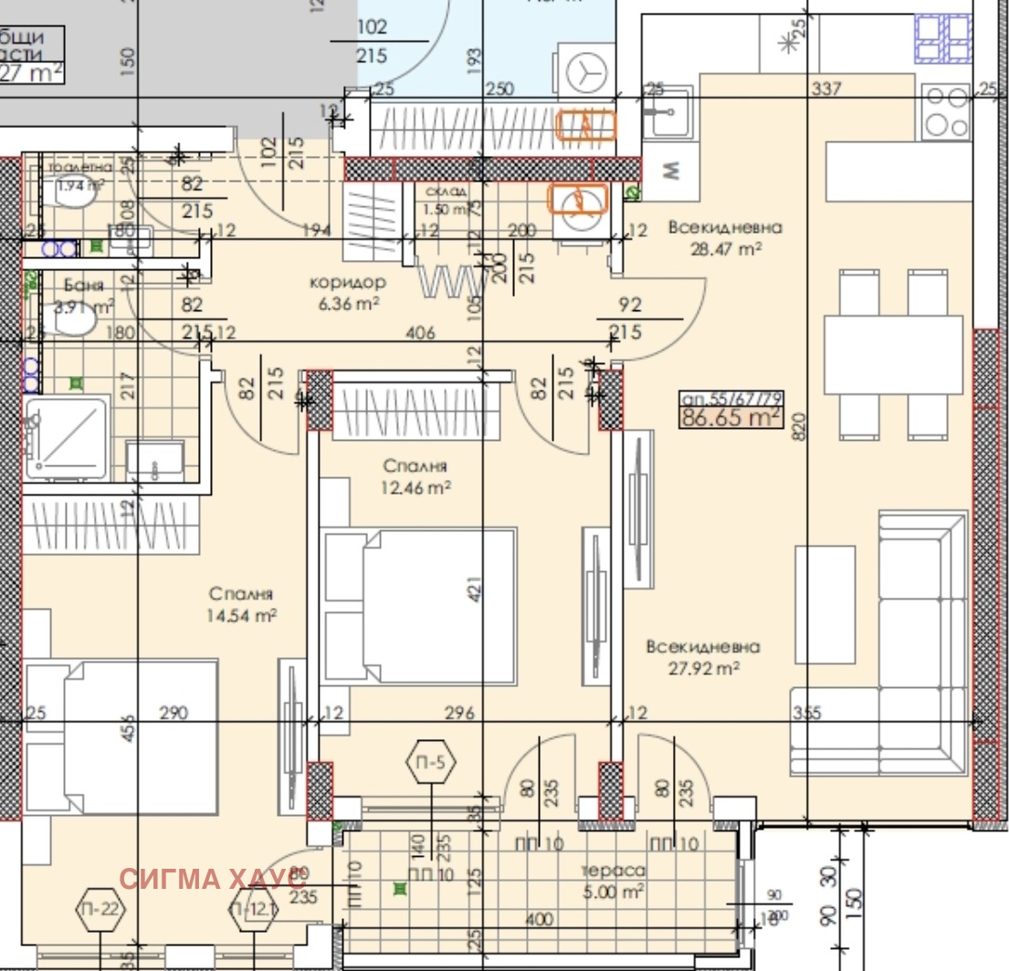 Продава 3-СТАЕН, гр. Пловдив, Тракия, снимка 3 - Апартаменти - 56509456