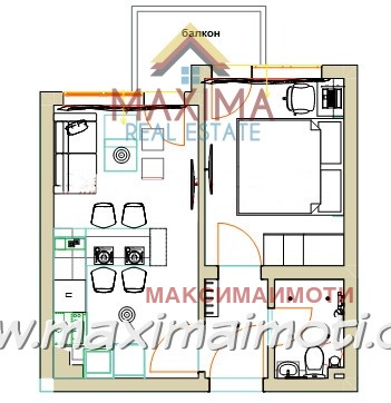 Продава  2-стаен град Пловдив , Кючук Париж , 46 кв.м | 70685596 - изображение [5]