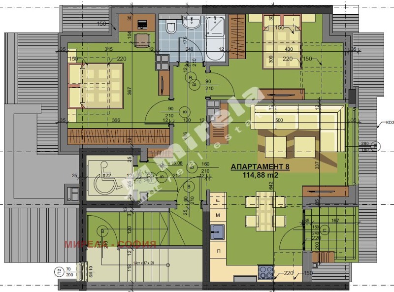 De vânzare  2 dormitoare Sofia , Țentâr , 114 mp | 83243404