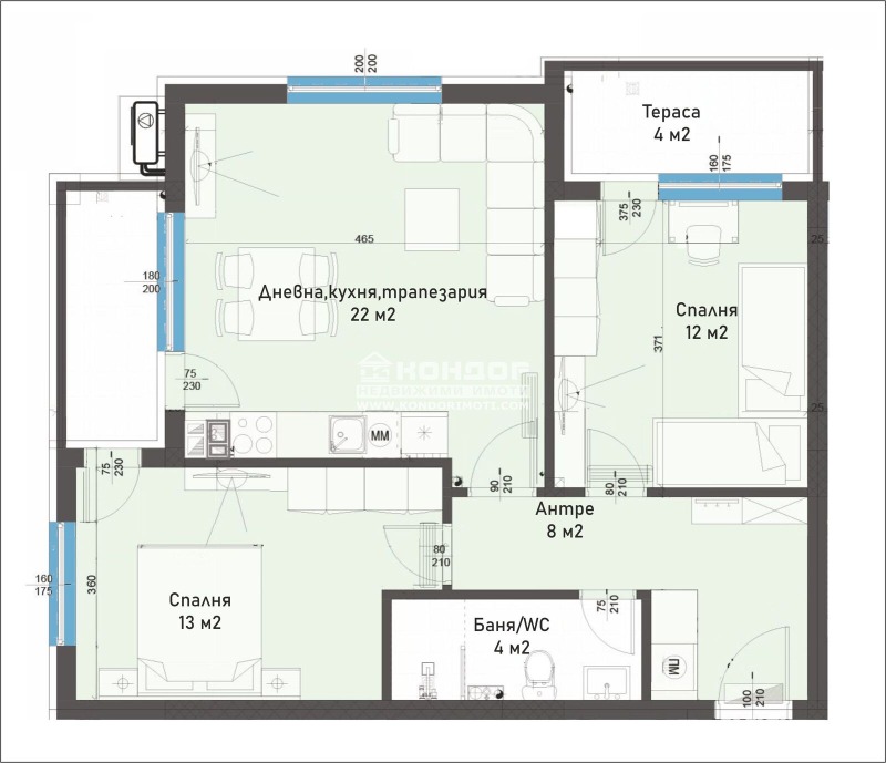 À venda  2 quartos Plovdiv , Karchiiaka , 92 m² | 67398761 - imagem [3]