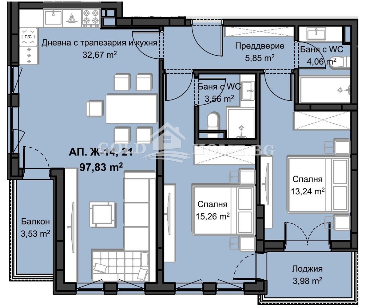 Продава 3-СТАЕН, гр. Пловдив, Христо Смирненски, снимка 6 - Апартаменти - 54302169