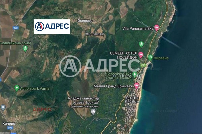 Продава ПАРЦЕЛ в област Варна, с. Осеново - 600 кв.м / 15 000 € » 29 337.45 лв., АДРЕС